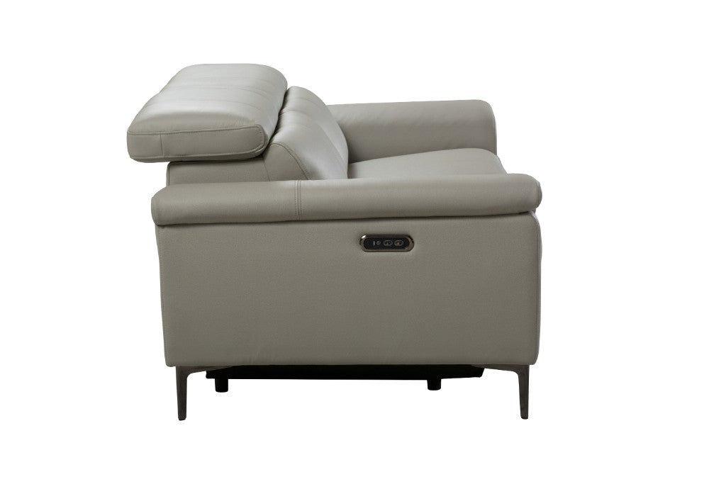 VI Kevin Leather Upholstered 2 Seater Electric Recliner Lounge