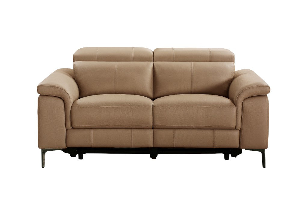 VI Kevin Leather Upholstered 2 Seater Electric Recliner Lounge