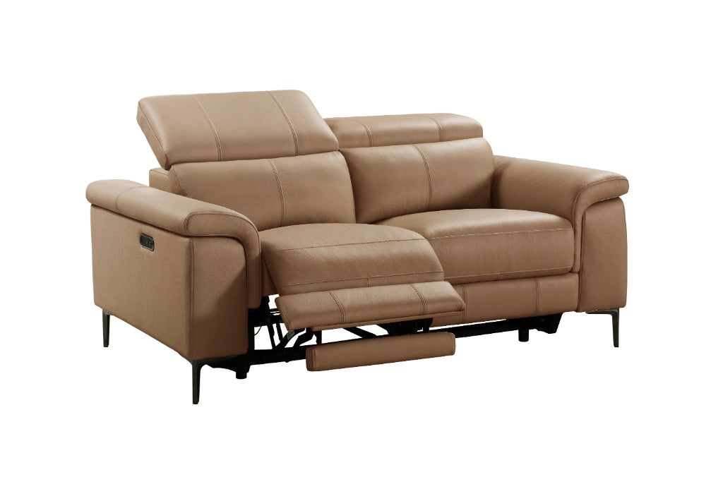 VI Kevin Leather Upholstered 2 Seater Electric Recliner Lounge