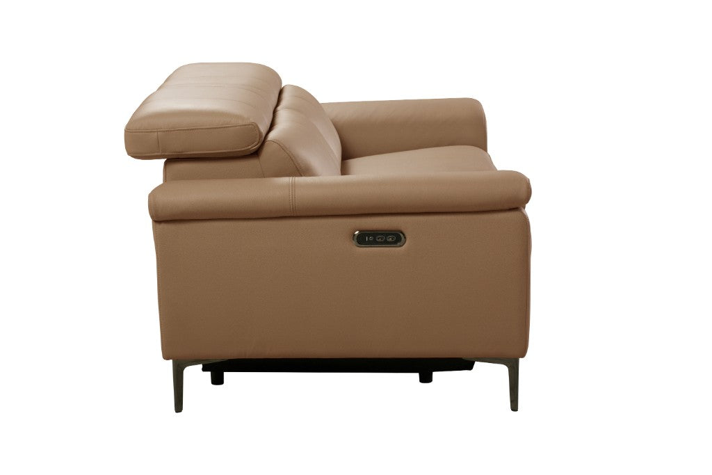 VI Kevin Leather Upholstered 2 Seater Electric Recliner Lounge