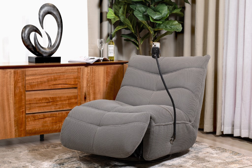 VI Luca Fabric Upholstered Gaming Rocker Chair with Power Recliner