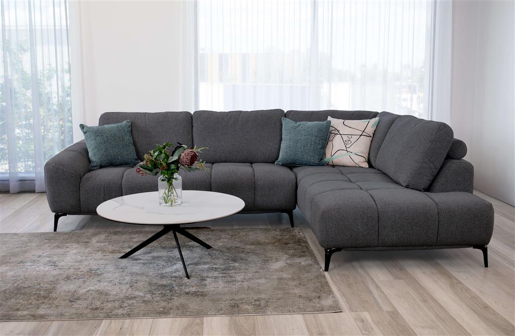 VI Odette Fabric Upholstered 3 Seater Sofa with Chaise