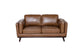 VI Riley Leather Upholstered Timber Legs 2 Seater Lounge