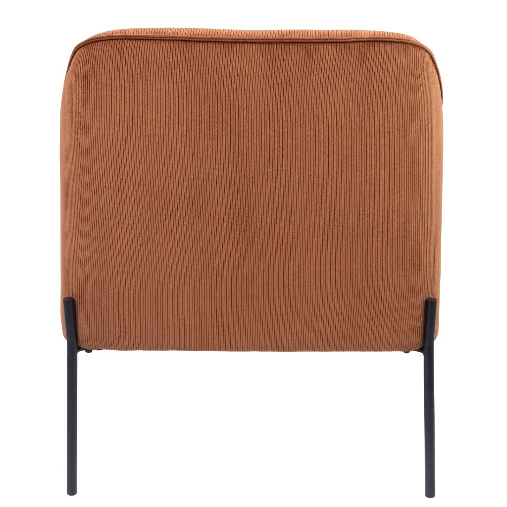 VI Seven Fabric Upholstered Metal Leg Armchair