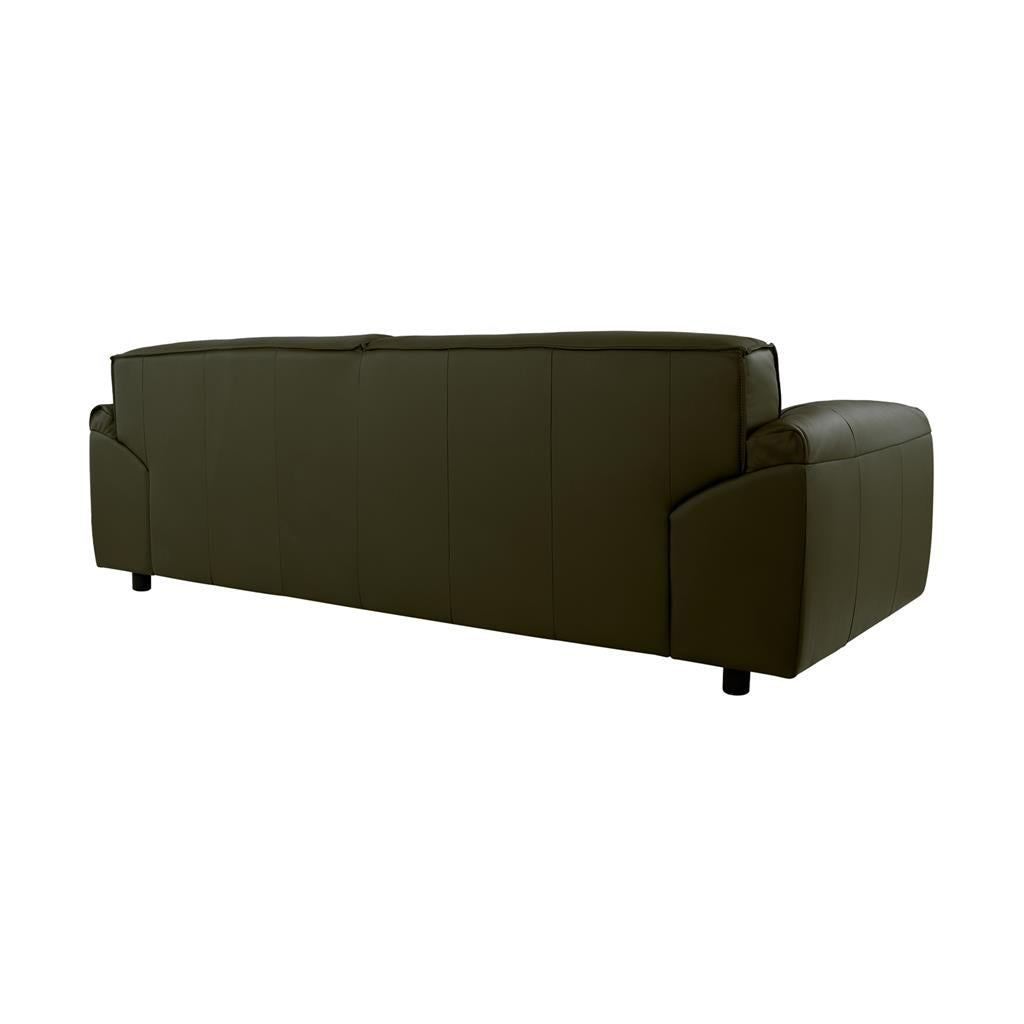 VI Zander Leather Upholstered 3+2 Seaters Sofa Set - Tan and Olive
