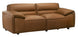 VI Zander Leather 2 Seaters Sofa - Tan and Olive