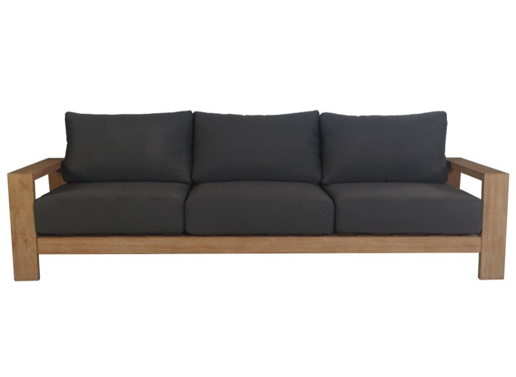 VI Marrakesh Solid Timber 3 Seater Outdoor Lounge with Cushion