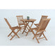 VI Balgo Solid Timber 5 Piece Folding Outdoor Dining Set