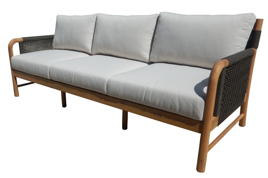 VI Elliston Solid Timber 3 Seater Outdoor Lounge with Cushion