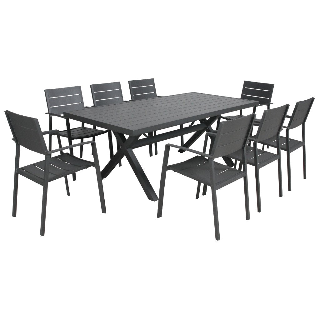 VI Isla Aluminium Outdoor 9 Piece Dining Set