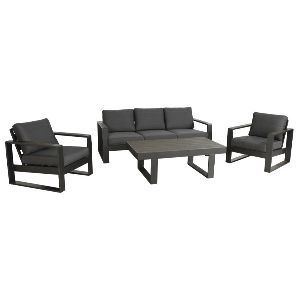 VI Maderia Aluminium Outdoor Sofa with Coffee Table Set