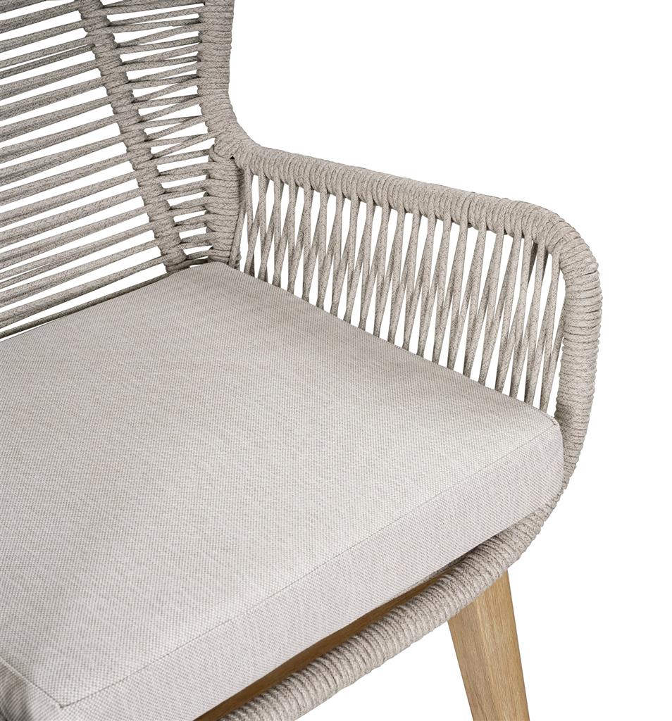VI Marrakesh Solid Timber Shaded Outdoor Armchair with Cushion