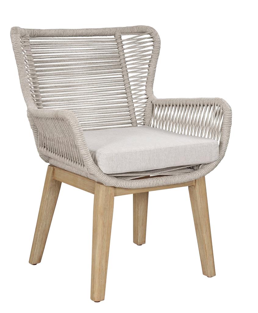 VI Marrakesh Solid Timber Shaded Outdoor Armchair with Cushion