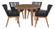 VI Marrakesh Solid Timber 5 Piece Outdoor Dining Set