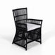 VI Portsea Rattan with Fabric Seat Dining Armchair