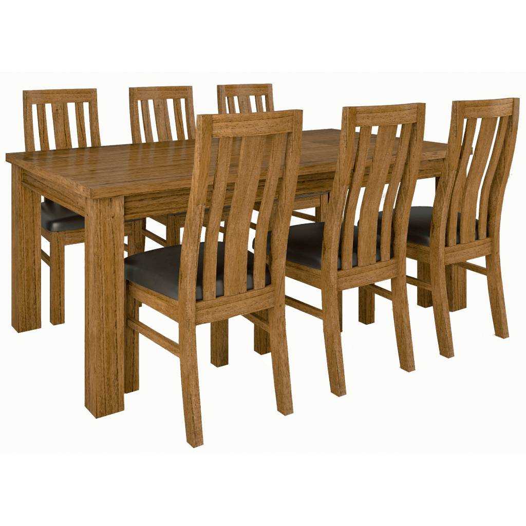 VI Toscana 7 Pieces Dining Setting With PU Chairs