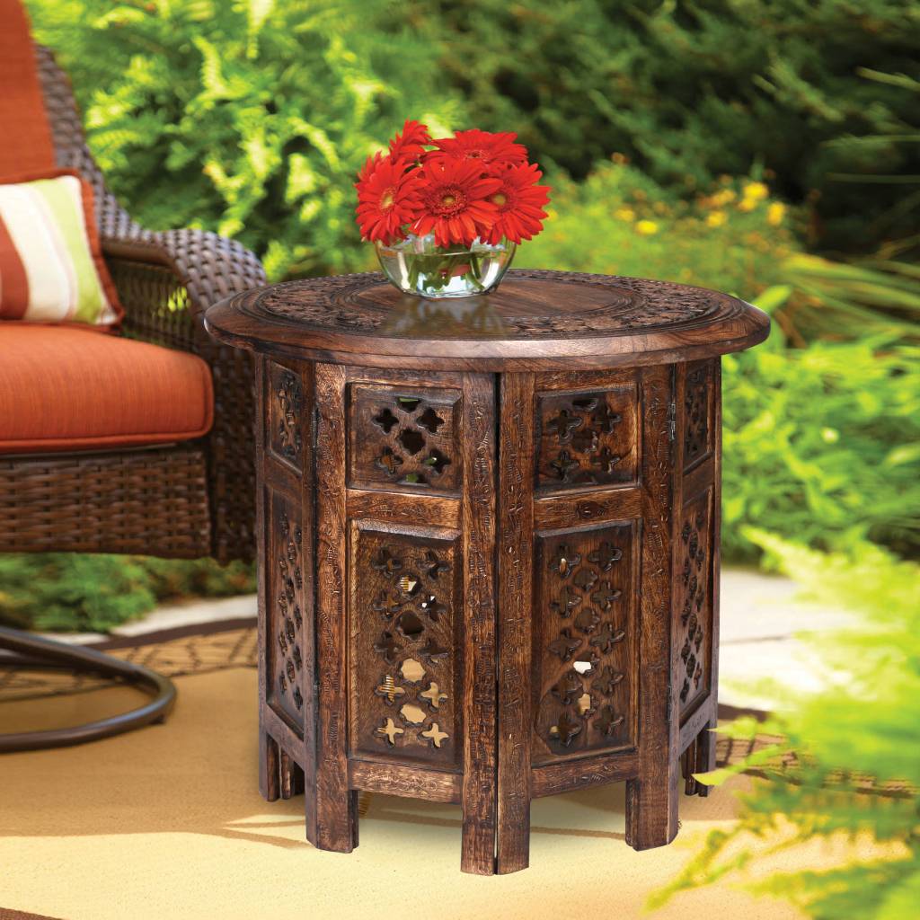 VI Round Solid Timber 8 Octagone Leg Side Table