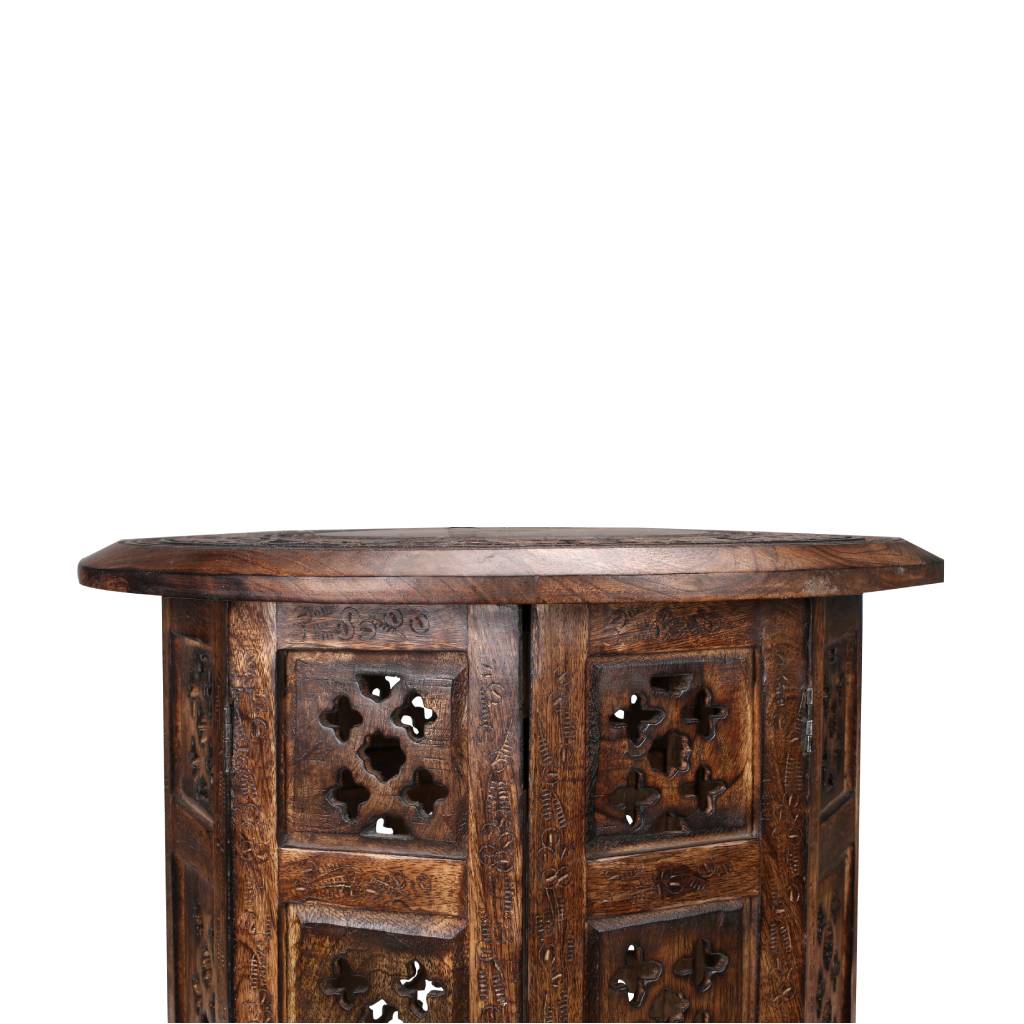 VI Round Solid Timber 8 Octagone Leg Side Table