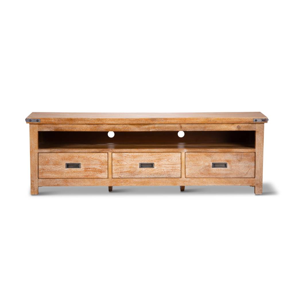 VI Utah Solid Timber 3 Drawer 1 Niche Entertainment Unit