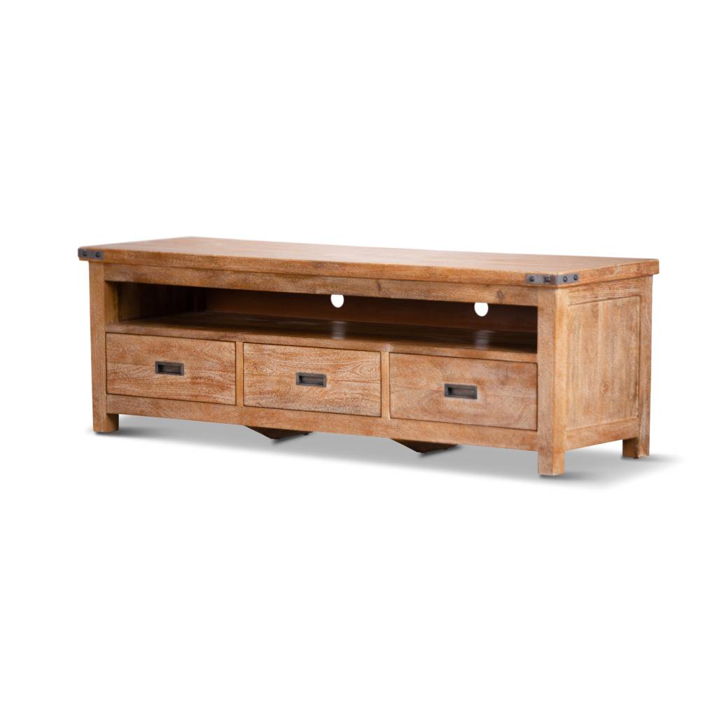 VI Utah Solid Timber 3 Drawer 1 Niche Entertainment Unit