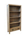 MF Solid Oak Timber 2 Drawer Bookshelf
