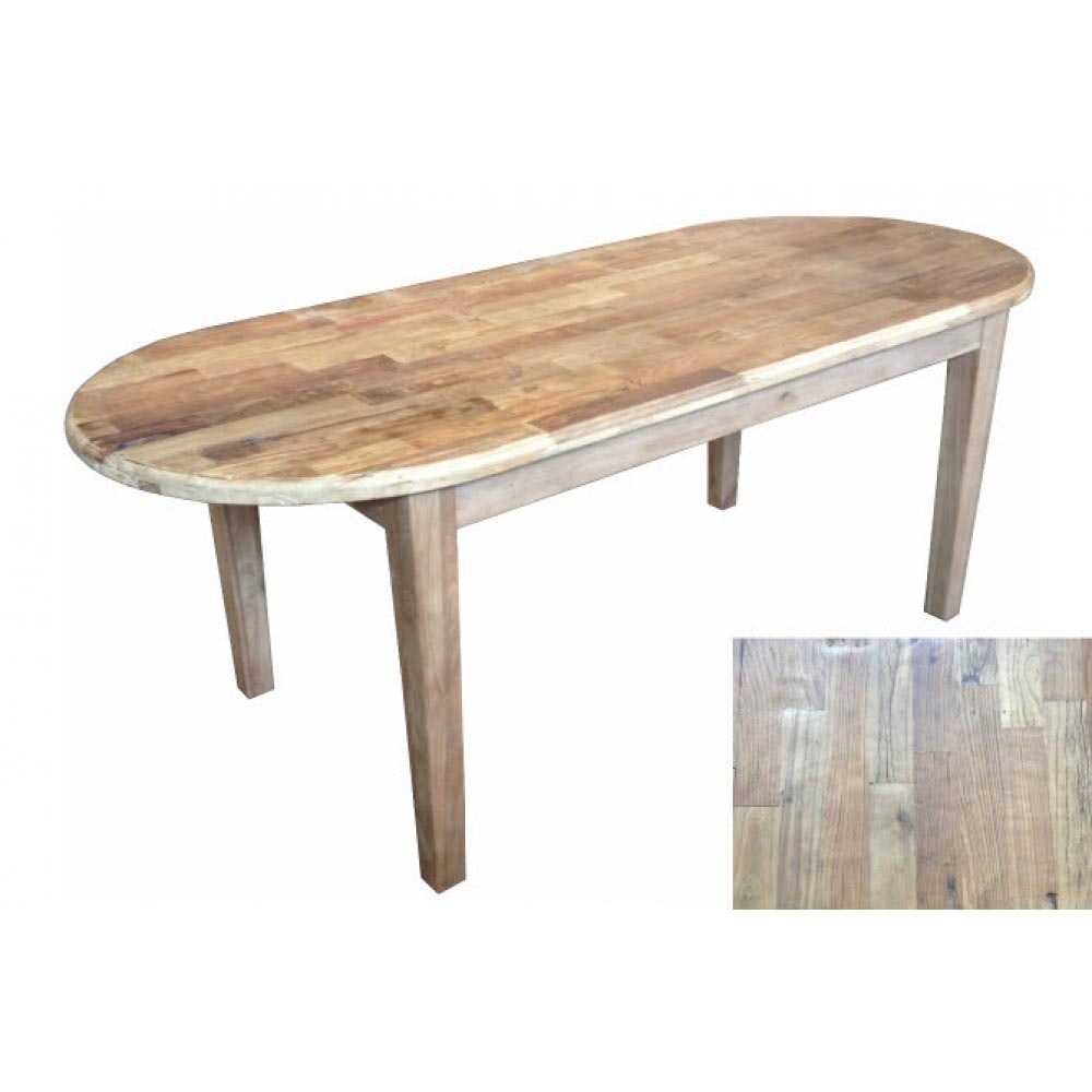 MF Villa Tapered Leg Recycled Elm Timber Dining Table