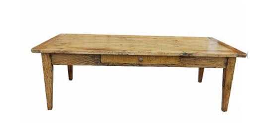 MF Honey Recycled Elm Timber 1 Drawer Coffee Table